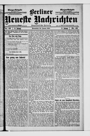 Berliner Neueste Nachrichten on Jan 24, 1914