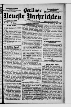 Berliner Neueste Nachrichten on Jan 26, 1914