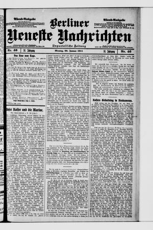 Berliner Neueste Nachrichten vom 26.01.1914