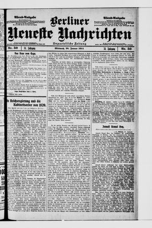 Berliner Neueste Nachrichten vom 28.01.1914