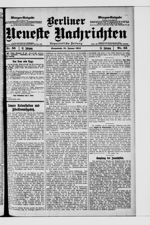 Berliner Neueste Nachrichten on Jan 31, 1914