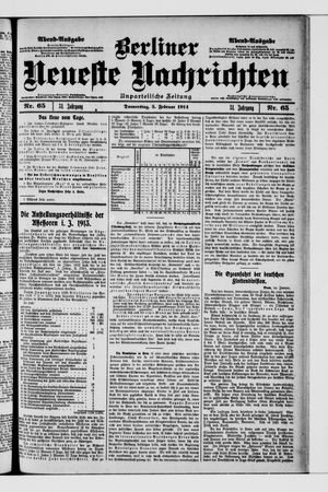 Berliner Neueste Nachrichten vom 05.02.1914