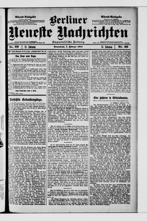 Berliner Neueste Nachrichten vom 07.02.1914
