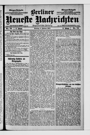 Berliner Neueste Nachrichten vom 08.02.1914