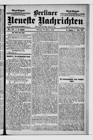 Berliner Neueste Nachrichten on Feb 10, 1914