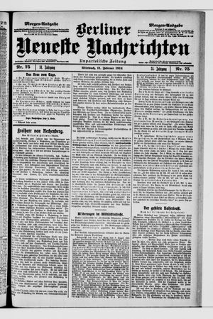 Berliner Neueste Nachrichten vom 11.02.1914
