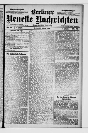 Berliner Neueste Nachrichten on Feb 13, 1914