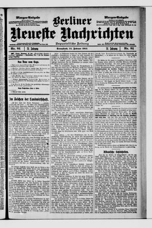 Berliner Neueste Nachrichten on Feb 14, 1914