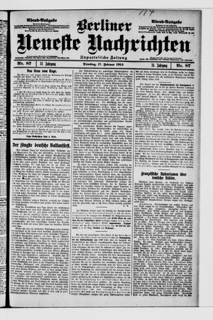 Berliner Neueste Nachrichten vom 17.02.1914