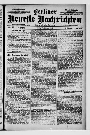 Berliner neueste Nachrichten vom 20.02.1914