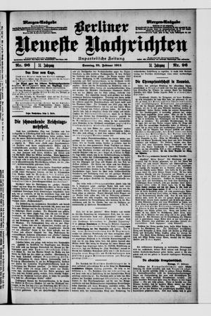 Berliner neueste Nachrichten on Feb 22, 1914