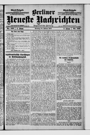 Berliner Neueste Nachrichten on Feb 24, 1914