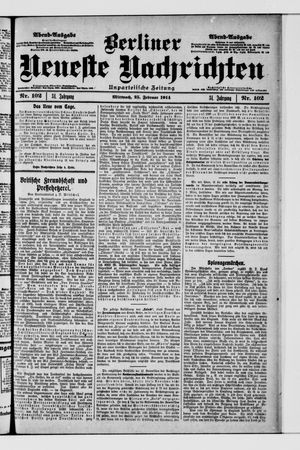 Berliner Neueste Nachrichten vom 25.02.1914