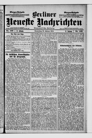 Berliner Neueste Nachrichten on Feb 26, 1914