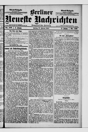 Berliner Neueste Nachrichten on Feb 27, 1914