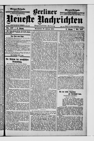 Berliner Neueste Nachrichten vom 28.02.1914