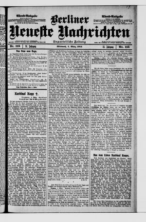 Berliner Neueste Nachrichten vom 04.03.1914