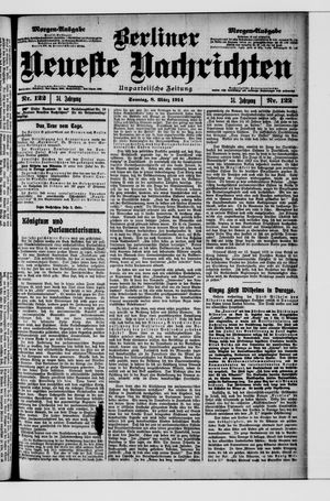 Berliner Neueste Nachrichten vom 08.03.1914