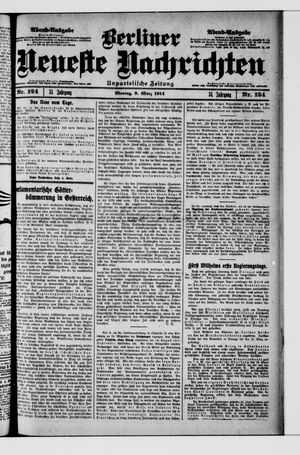 Berliner Neueste Nachrichten on Mar 9, 1914