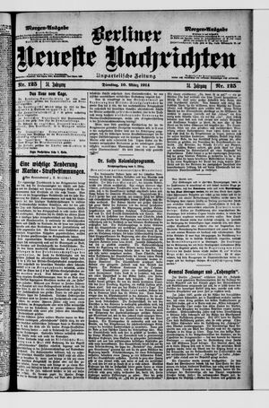 Berliner Neueste Nachrichten on Mar 10, 1914