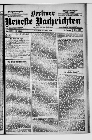 Berliner Neueste Nachrichten on Mar 14, 1914