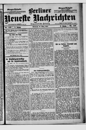Berliner Neueste Nachrichten vom 18.03.1914