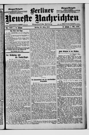 Berliner Neueste Nachrichten on Mar 20, 1914