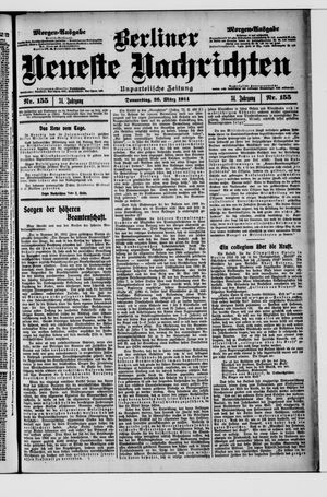 Berliner Neueste Nachrichten vom 26.03.1914