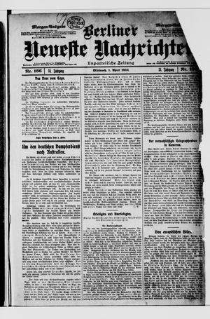 Berliner Neueste Nachrichten on Apr 1, 1914