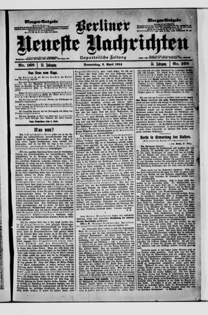 Berliner Neueste Nachrichten on Apr 2, 1914