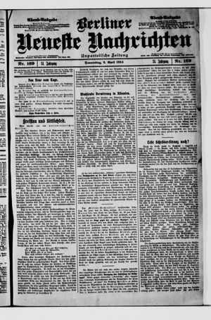 Berliner Neueste Nachrichten vom 02.04.1914