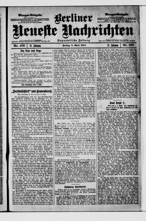 Berliner Neueste Nachrichten vom 03.04.1914
