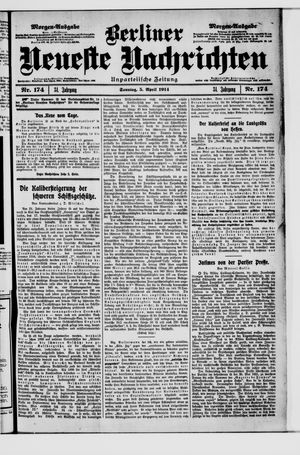 Berliner Neueste Nachrichten vom 05.04.1914