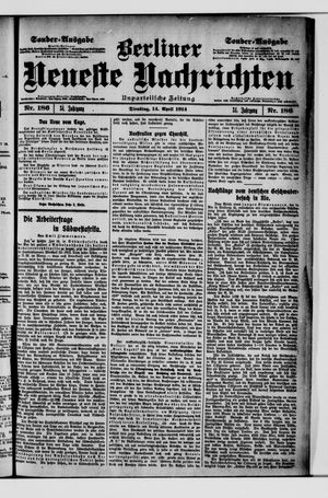 Berliner Neueste Nachrichten vom 14.04.1914