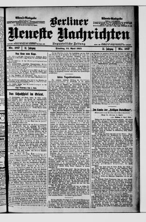 Berliner Neueste Nachrichten vom 14.04.1914