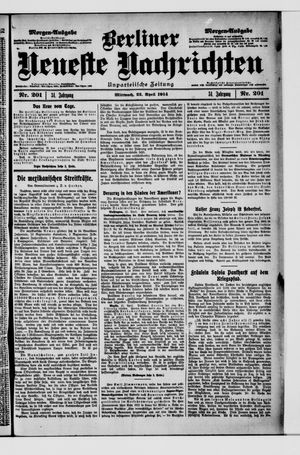 Berliner neueste Nachrichten vom 22.04.1914