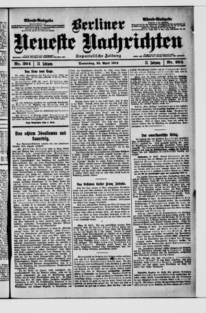 Berliner Neueste Nachrichten vom 23.04.1914