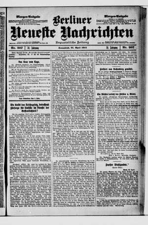 Berliner Neueste Nachrichten on Apr 25, 1914