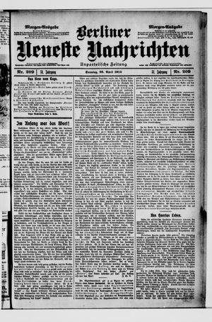 Berliner Neueste Nachrichten vom 26.04.1914