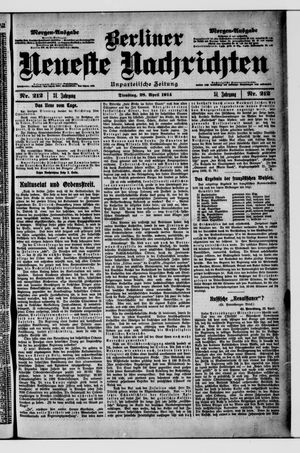 Berliner Neueste Nachrichten on Apr 28, 1914