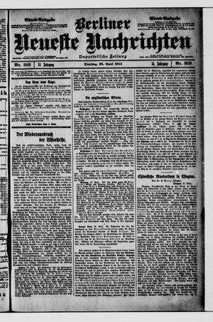 Berliner Neueste Nachrichten on Apr 28, 1914