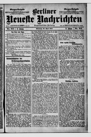 Berliner Neueste Nachrichten vom 29.04.1914