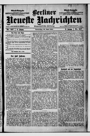 Berliner Neueste Nachrichten on Apr 30, 1914