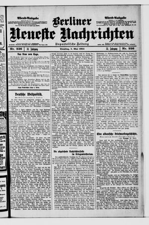 Berliner Neueste Nachrichten on May 5, 1914