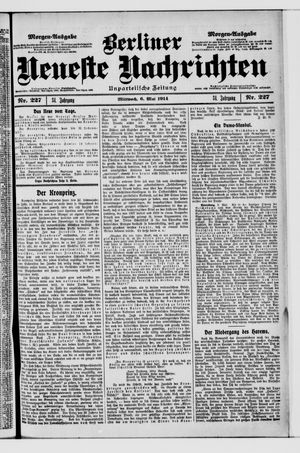 Berliner Neueste Nachrichten on May 6, 1914