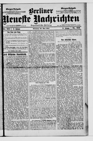 Berliner Neueste Nachrichten vom 20.05.1914