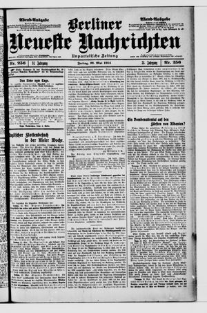 Berliner Neueste Nachrichten on May 22, 1914