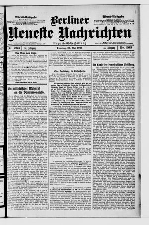 Berliner Neueste Nachrichten on May 26, 1914
