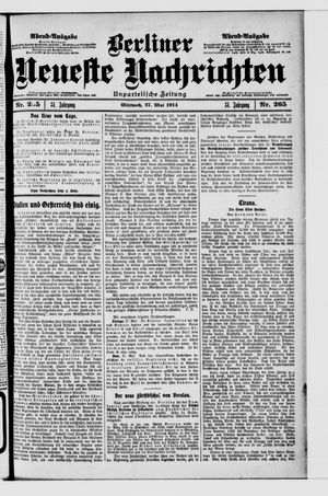 Berliner Neueste Nachrichten vom 27.05.1914