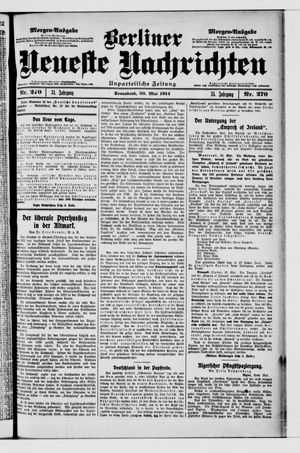 Berliner Neueste Nachrichten vom 30.05.1914
